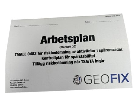 Arbetsbok Arbetsplan Järnväg