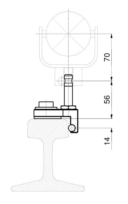 Magnetisk sporvinkel med LEICA-tilkobling