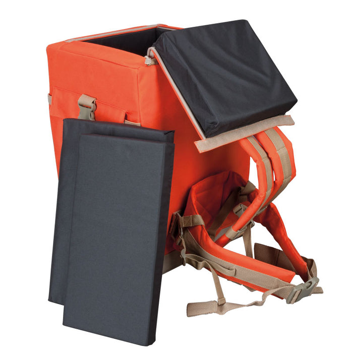 Top-loading robust backpack for total stations