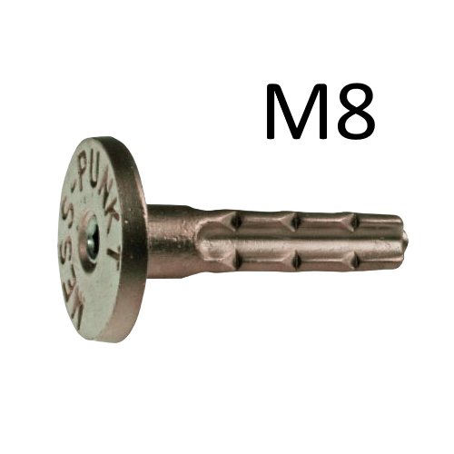 Brass wall bolt for wall, M8