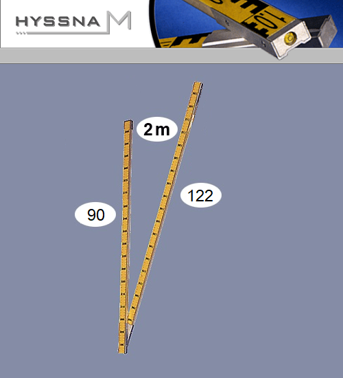 Geostang 2m, 2-delt, med fjærbøying , 90/122cm