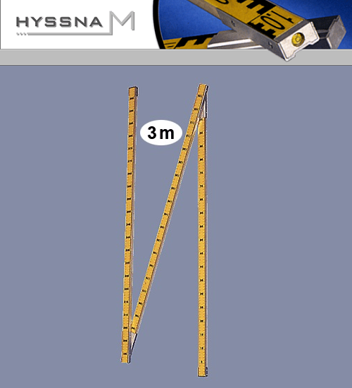 Geostång 3m, 3-delad, med fjädervikning