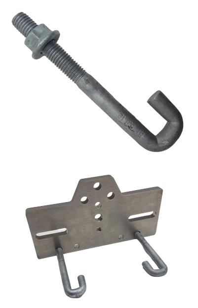 Hook screw for mounting plate