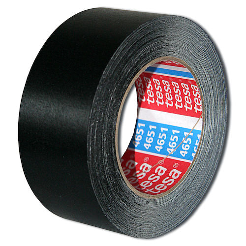 Lerretstape 25 meter svart tape