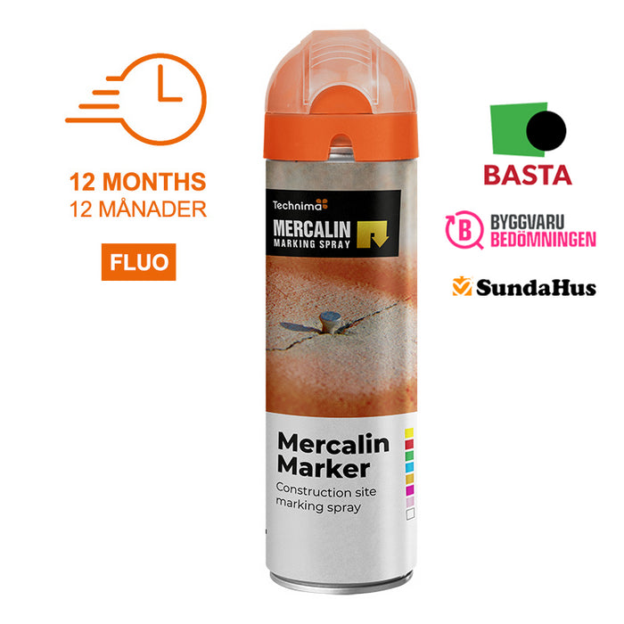 Mercalin Marker Fluo 12-pack - Orange