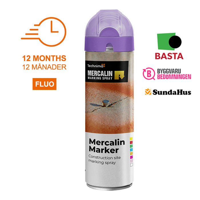 Mercalin Marker Fluo 12-pack - Magenta/Purple