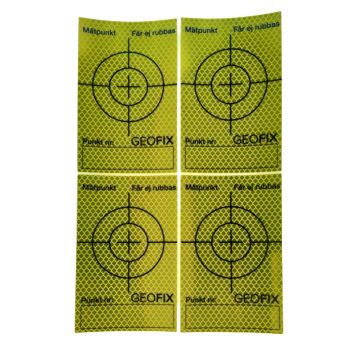 Målemerke Refleks Limegul med skriverute X-large