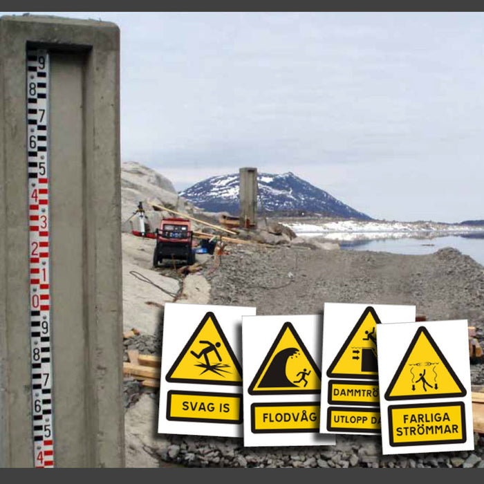 Vannstandsmåler/ skala 1m i aluminiumprofil