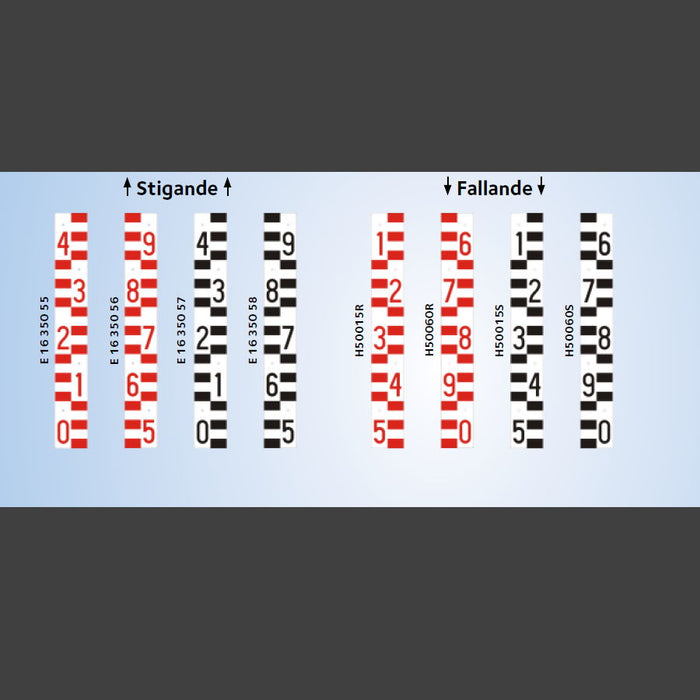 Vannstandsmåler/ skala 1m i aluminiumprofil