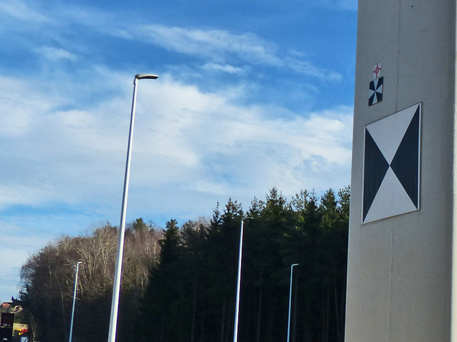 Laser scanner and Drone sign 400x400mm