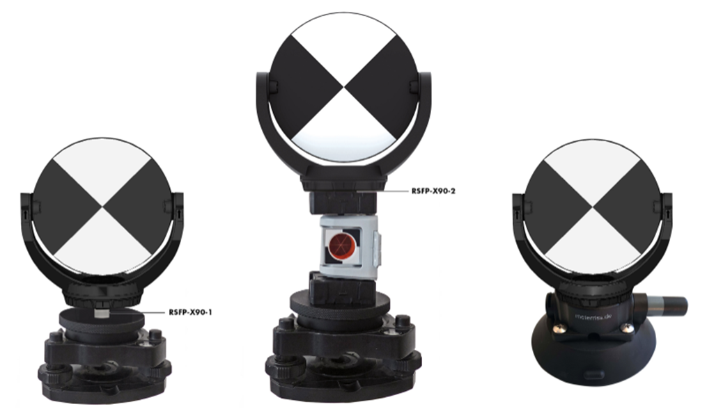 Laser scanner target choose suction cup or magnet 